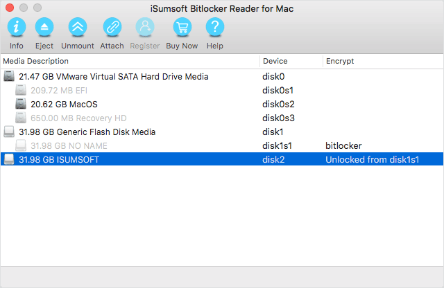 iSumsoft BitLocker für Mac