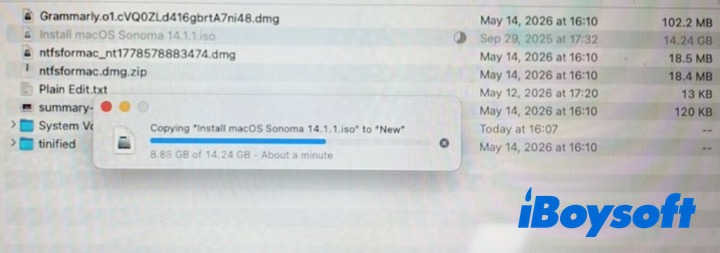 copy test file from Mac to BitLocker drive