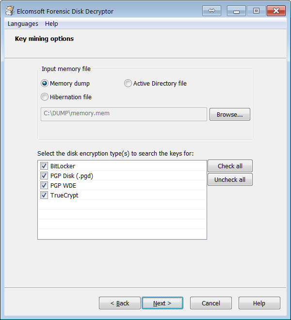 Elcomsoft Forensic Disk Decryptor