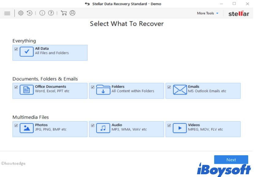 Stellar Data Recovery for hard drive recovery