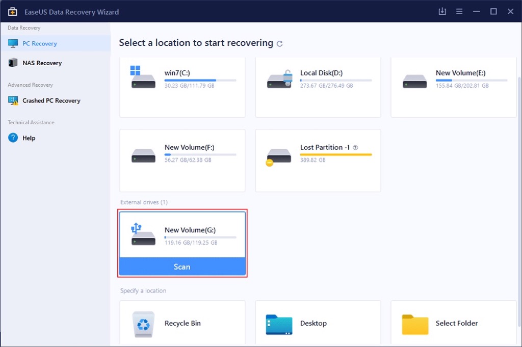 easeus data recovery wizard
