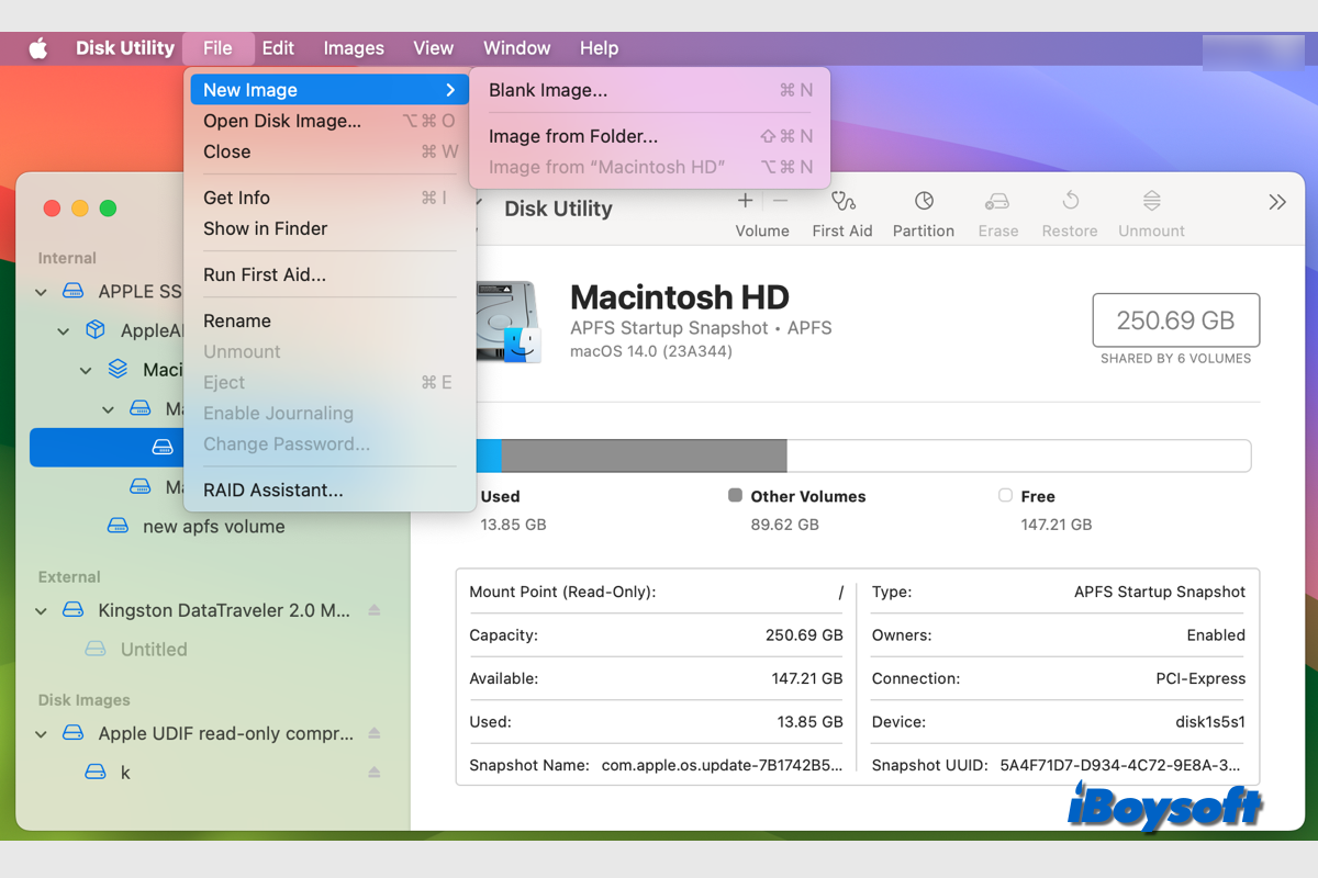 create disk image mac