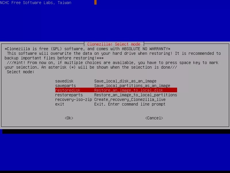 Mac Cloning Software Clonezilla
