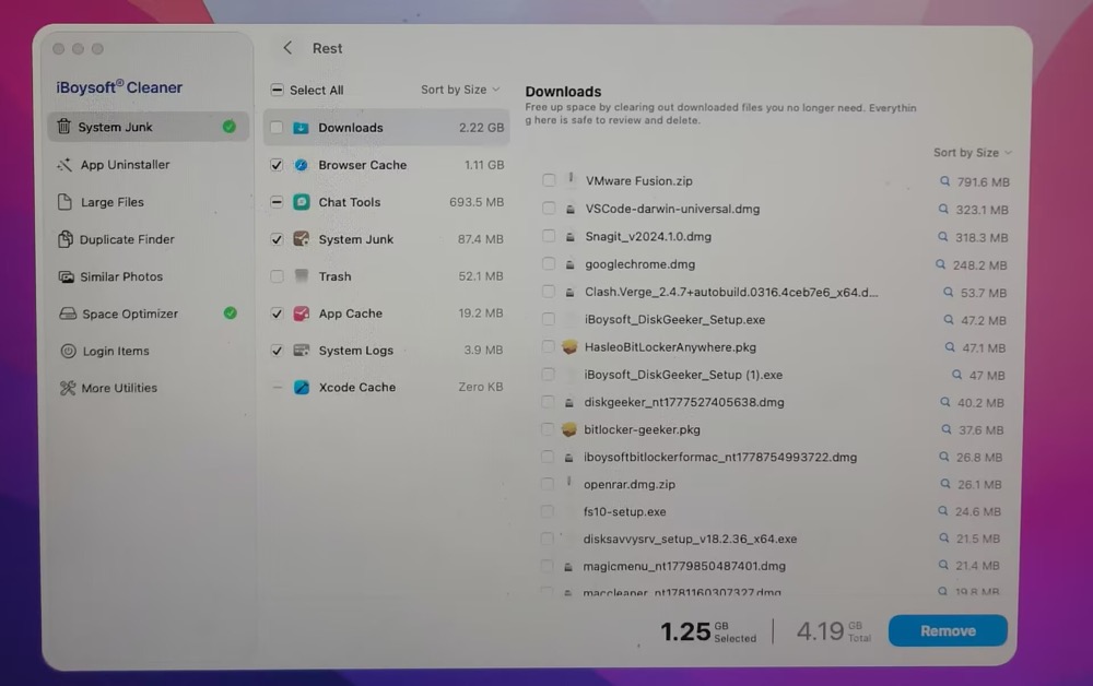 Scan and analyze system junk
