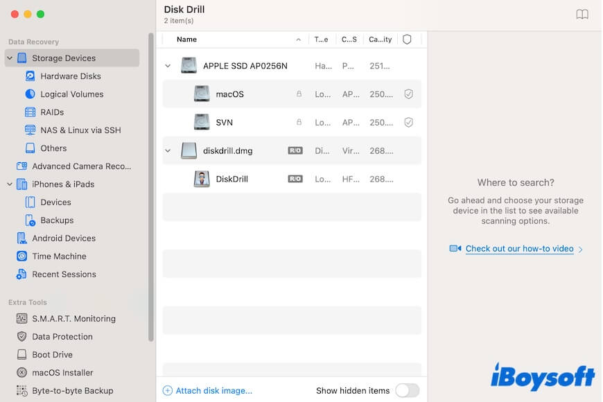 Disk Drill data recovery for Mac