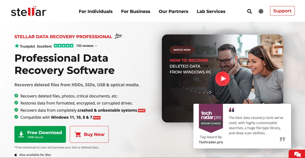 Stellar Data Recovery