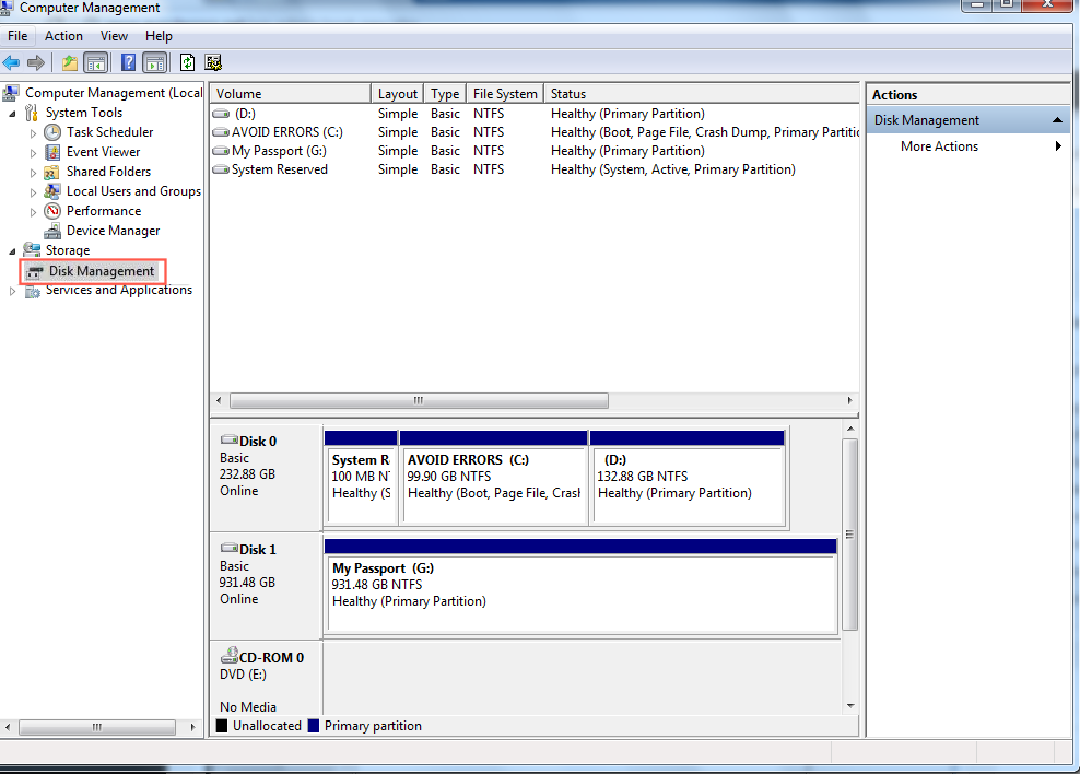 Gestion de disque